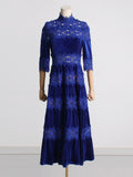 2025 New French Retro Heavy Industry Embroidery High-Rise Lanky Dress Women's Evening Dress Dress