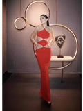 2024 New Bandape Long Skirt Sexy Cut Out Party Dress