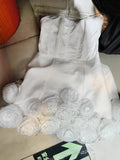 2024 Early Autumn New Breast-Wear Three-Dimensional Flower Fluffy Dress French Dress Dress