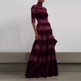 2025 New French Retro Heavy Industry Embroidery High-Rise Lanky Dress Women's Evening Dress Dress