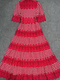 2025 New French Retro Heavy Industry Embroidery Stand To Receive The Waist Show Thin Dress Women's Evening Dress Dress