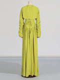 Women's Clothing 2025 Spring New Temperament Folded Short Blouse High Waist Hanging Half-Dress Suit Woman