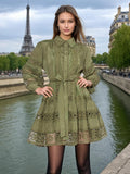 Tea Rest Elegant Short Dress Women's Dress 2025 Spring New Tice To Collect Waist Thin Dress Women's Advanced Winter