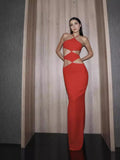 2024 New Bandape Long Skirt Sexy Cut Out Party Dress