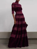 2025 New French Retro Heavy Industry Embroidery High-Rise Lanky Dress Women's Evening Dress Dress