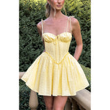 Women's Dress Dress Girl Hot Girl Fish Bone Sling Skirt Sexy Short Skirt Summer Fine Princess Dress