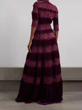 2025 New French Retro Heavy Industry Embroidery High-Rise Lanky Dress Women's Evening Dress Dress